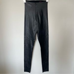 Commando Women's Black Faux Leather Leggings Size S